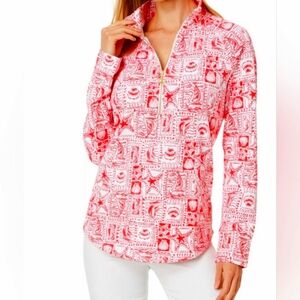 NWT Lilly Pulitzer Seaside Harbour Harbor Skipper Popover XXL Mizner Red NEW